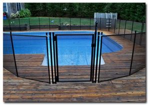 A removable pool gate for pools on Long island