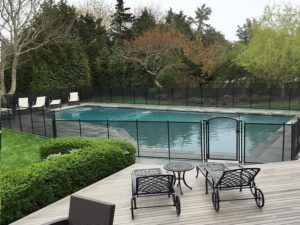 removable mesh pool fence