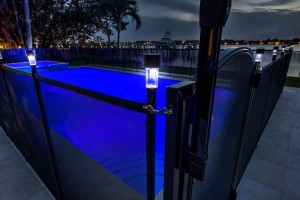 pool fence solar lights