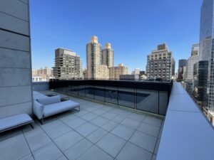 Manhattan NYC rooftop pool fence
